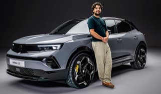 New Vauxhall Mokka GSE with Auto Express senior staff writer Jordan Katsianis stood alongside